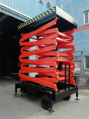 With Emergency Safety Manual Valves Red Color Portable Mobile Aerial Working Table