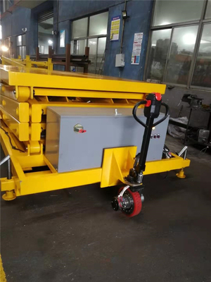 Indoor/Outdoor Aerial Working Platform Motorized Wheel Walking Mobile Scissor Lift