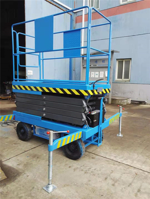 Have Manual Lowering Valve And 24VDC Battery Voltage Scissor Mobile Access Platform