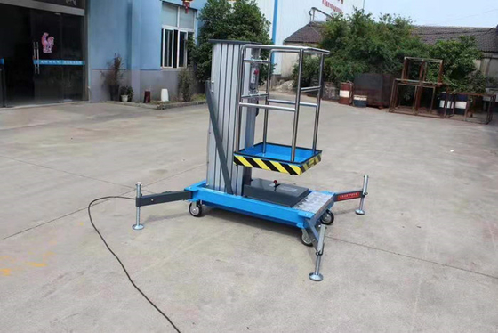 AC220V 50HZ Voltage Electric Hydraulic Mast Aluminum Alloy Mobile Aerial Platform